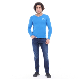 Raru Baselayer Cotton T-Shirt VESPER Saxon Blue - 4