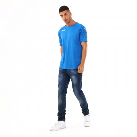 Raru Basic T-Shirt GRILLUS Saxon Blue - 5