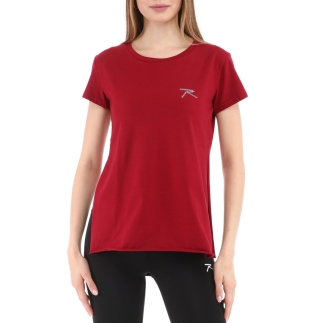 Raru Cotton O-Neck T-Shirt FUMUS Burgundy - RARU