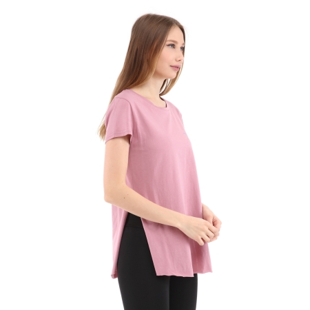 Raru Cotton O-Neck T-Shirt FUMUS Pink - 3