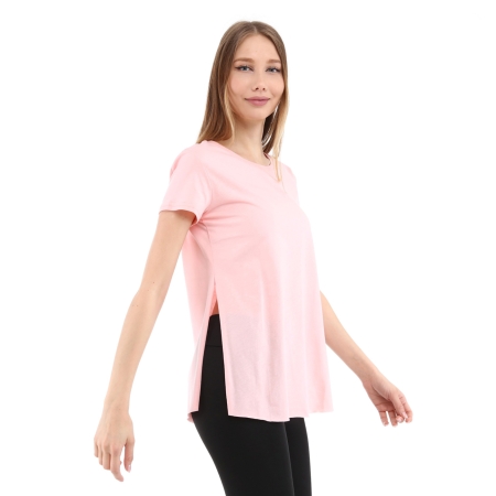 Raru Cotton O-Neck T-Shirt FUMUS Pink - 3