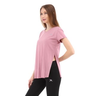 Raru Cotton V-Neck T-Shirt FRAGUM Pink - RARU (1)