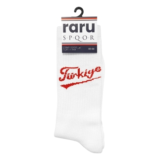 Raru Cushioned Crew Socks Türkiye White 