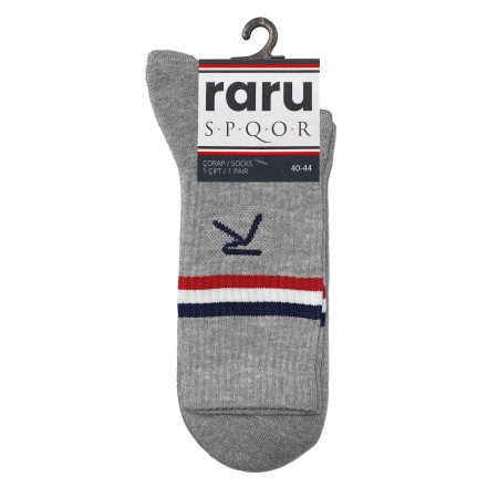 Raru Cushioned High Quarter Socks Gray - 2