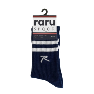 Raru Cushioned High Quarter Socks Navy Blue - RARU (1)