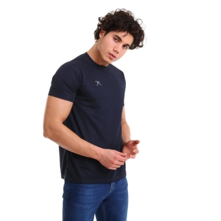 Raru Erkek Basic T-Shirt TRES LACİVERT - RARU (1)