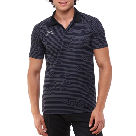 Raru Erkek Polo T-Shirt FLUCTUS SİYAH - 1