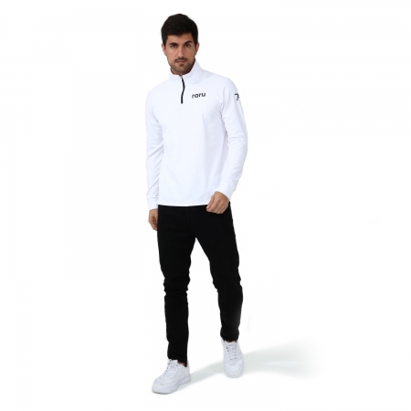 Raru Erkek Yarım Fermuarlı Sweatshirt URSUS BEYAZ - 5