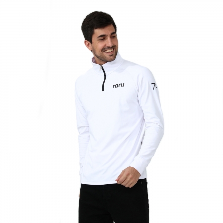 Raru Erkek Yarım Fermuarlı Sweatshirt VITA BEYAZ - 3