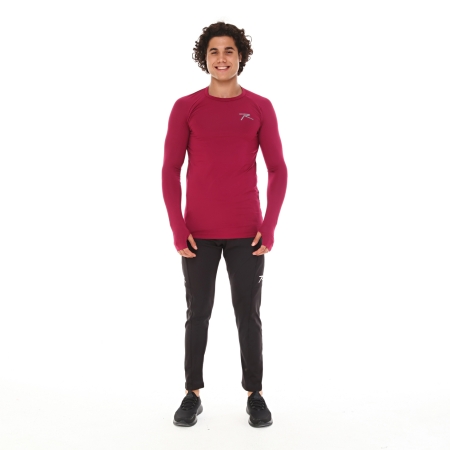 Raru Extra Stretch Baselayer T-Shirt IGNIS Burgundy - 4