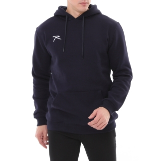 Raru Erkek Pamuklu Kapüşonlu Kalın Basic Sweatshirt LEPIDUS LACİVERT 