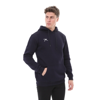 Raru Erkek Pamuklu Kapüşonlu Kalın Basic Sweatshirt LEPIDUS LACİVERT - 2