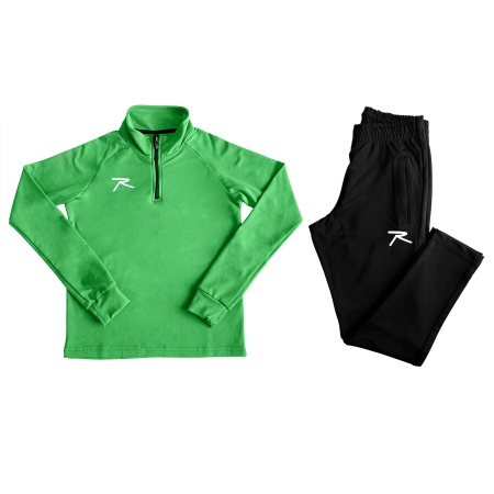 Raru Kid Half-Zip Tracksuit PUER Green - 1