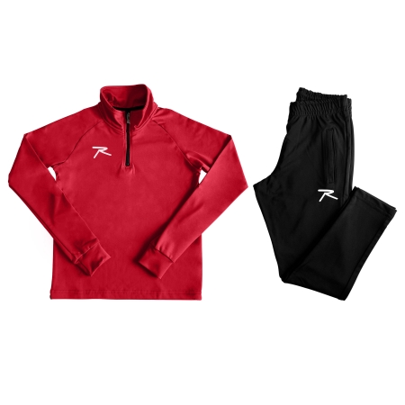 Raru Kid Half-Zip Tracksuit PUER Red - 1