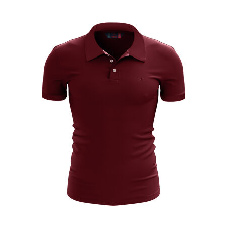 Raru %100 Pamuk Büyük Beden Polo T-Shirt INGENS BORDO - 1