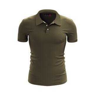 Raru %100 Pamuk Büyük Beden Polo T-Shirt INGENS HAKİ - RARU