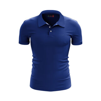 Raru %100 Pamuk Büyük Beden Polo T-Shirt INGENS MAVİ - RARU