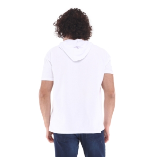 Raru Cotton Short Sleeved Hoodie OCULUS White - 4