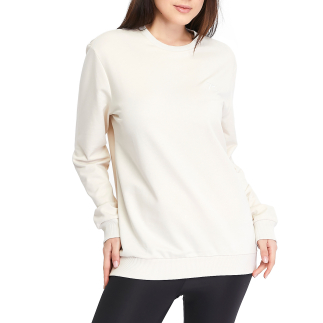 Raru 100% Cotton Crew Neck Unisex Basic Sweatshirt AUDAX Ivory - RARU (1)