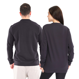 Raru Pamuklu Bisiklet Yaka Basic Sweatshirt OMNIS ANTRASİT - RARU (1)