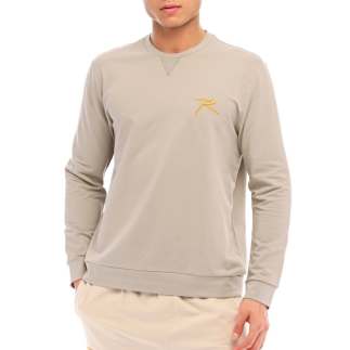 Raru Pamuklu Bisiklet Yaka Basic Sweatshirt OMNIS GRİ - 1