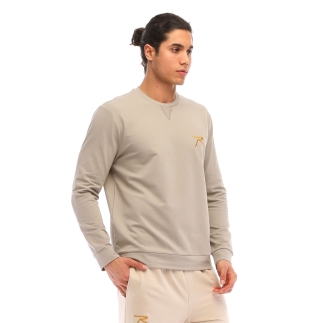 Raru Cotton Crew Neck Basic Sweatshirt OMNIS Gray - 2