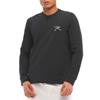 Raru Cotton Crew Neck Basic Sweatshirt OMNIS Navy Blue 