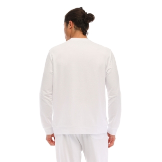 Raru Cotton Crew Neck Basic Sweatshirt OMNIS White - 4