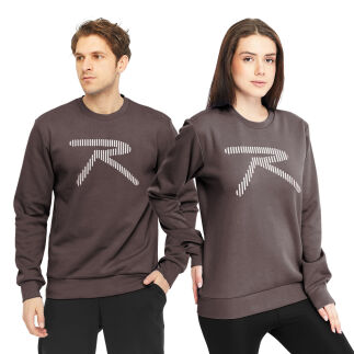 Raru Unisex Sweatshirt SATURO KAHVERENGİ - RARU