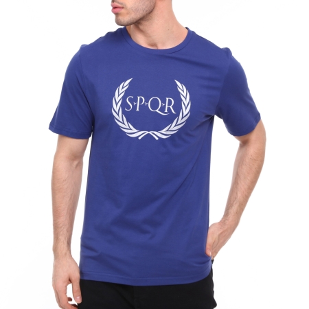 Spqr Cotton T-Shirt ARES Indigo - 2