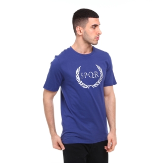 Spqr Cotton T-Shirt ARES Indigo - 3