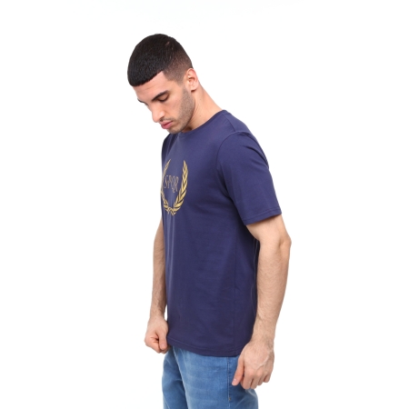 Spqr Cotton T-Shirt ARES Navy Blue - 4