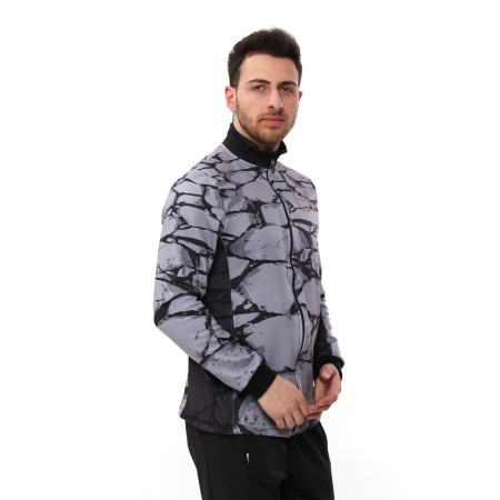 SPQR Baskılı Fermuarlı Sweatshirt AQUILUS GRİ - 3