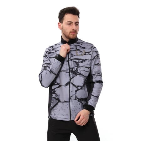 SPQR Baskılı Fermuarlı Sweatshirt AQUILUS GRİ - 4