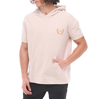 Spqr Cotton Short Sleeved Hoodie NEPTUNE Beige 