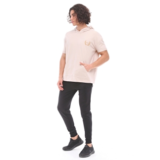 Spqr Cotton Short Sleeved Hoodie NEPTUNE Beige - 4