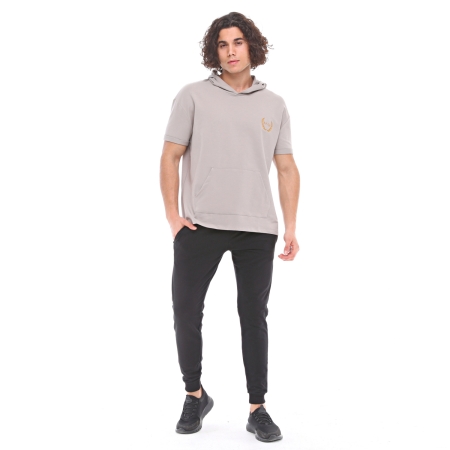 Spqr Cotton Short Sleeved Hoodie NEPTUNE Gray - 5