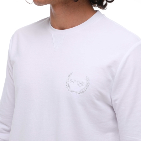 Spqr Cotton Short Sleeved Hoodie NEPTUNE White - 4