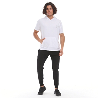 Spqr Cotton Short Sleeved Hoodie NEPTUNE White - 5