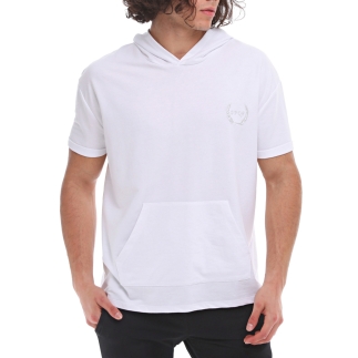 Spqr Cotton Short Sleeved Hoodie NEPTUNE White 