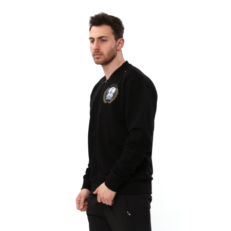 Spqr Full-Zip Sweatshirt AUREUS Black - 2