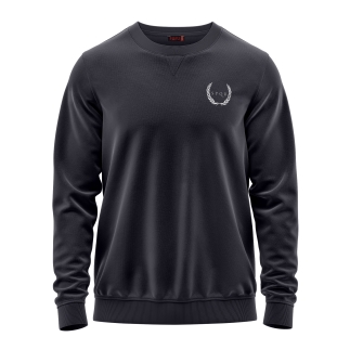 SPQR Pamuklu Bisiklet Yaka Basic Sweatshirt SATURN ANTRASİT - SPQR