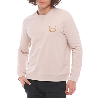 SPQR Pamuklu Bisiklet Yaka Basic Sweatshirt SATURN BEJ - 2