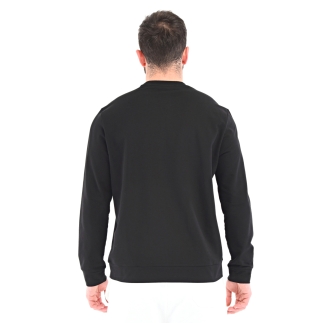 SPQR Pamuklu Bisiklet Yaka Basic Sweatshirt SATURN SİYAH - 4