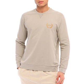 SPQR Pamuklu Bisiklet Yaka Basic Sweatshirt SATURN GRİ - SPQR (1)