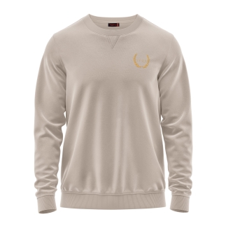 SPQR Pamuklu Bisiklet Yaka Basic Sweatshirt SATURN GRİ - SPQR