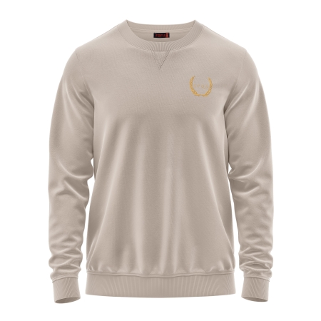 SPQR Pamuklu Bisiklet Yaka Basic Sweatshirt SATURN GRİ - 1