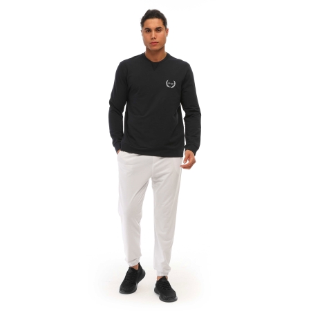 SPQR Pamuklu Bisiklet Yaka Basic Sweatshirt SATURN LACİVERT - 5