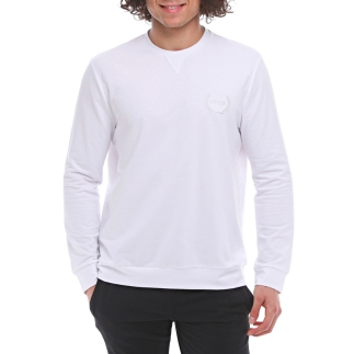 SPQR Pamuklu Bisiklet Yaka Basic Sweatshirt SATURN BEYAZ - SPQR (1)