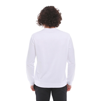 SPQR Pamuklu Bisiklet Yaka Basic Sweatshirt SATURN BEYAZ - 4